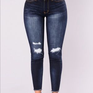 Distressed Ankle Jeans